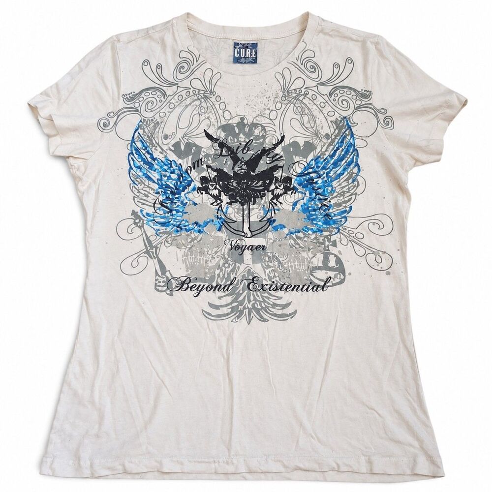 Y2K Streetwear "Beyond Existential" T-Shirt Cor3 Brand Women's Size XL